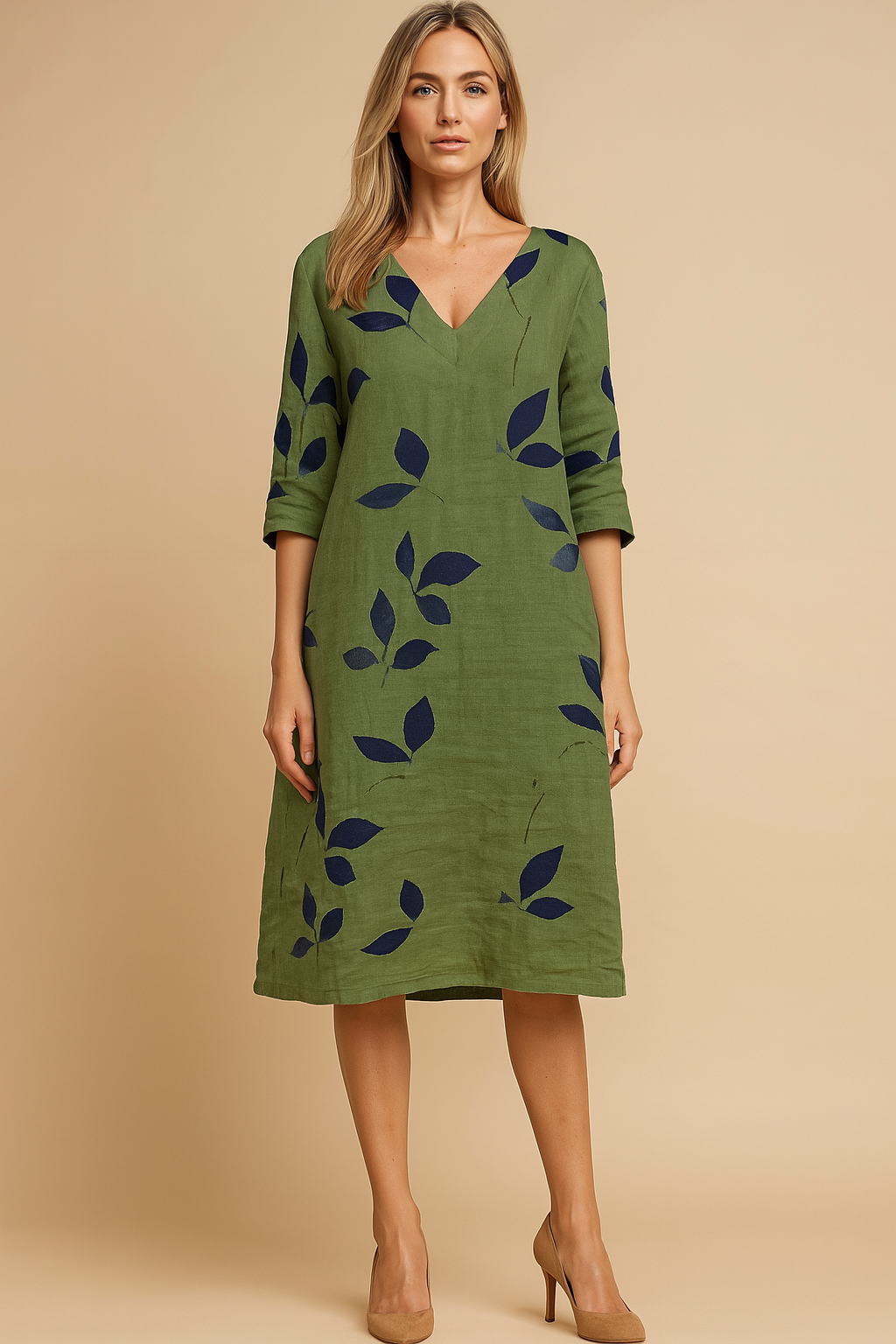 Eliza | Summer Dress with Leaf Pattern Lum Eliza | Summer Dress with Leaf Pattern Lum