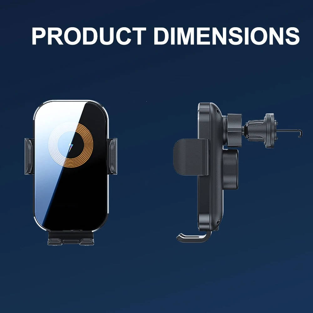 15W Fast Wireless Car Phone Holder with Touch Sensing Auto Grip – Universal Car Mount for Easy Charging 5