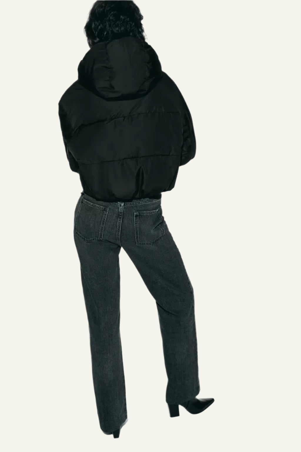 Women's Black Puffer Jacket Lightweight Warm Insulating Winter Coat