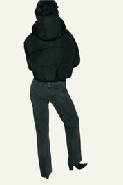 Women's Black Puffer Jacket Lightweight Warm Insulating Winter Coat