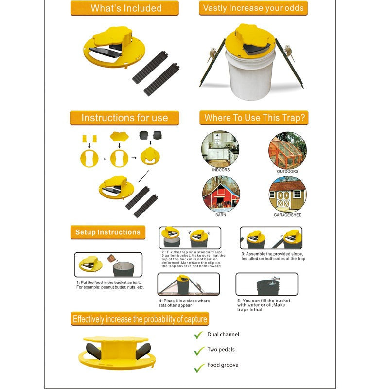 4-Pack Bucket Lid Mousetrap 1