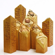 9 pcs. heavenly nativity scene pillar statue 1