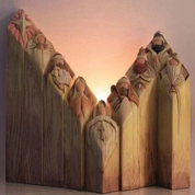 9 pcs. heavenly nativity scene pillar statue 4