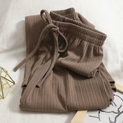 ALLIE | Vertical Stripe Drawstring Casual Trousers 5