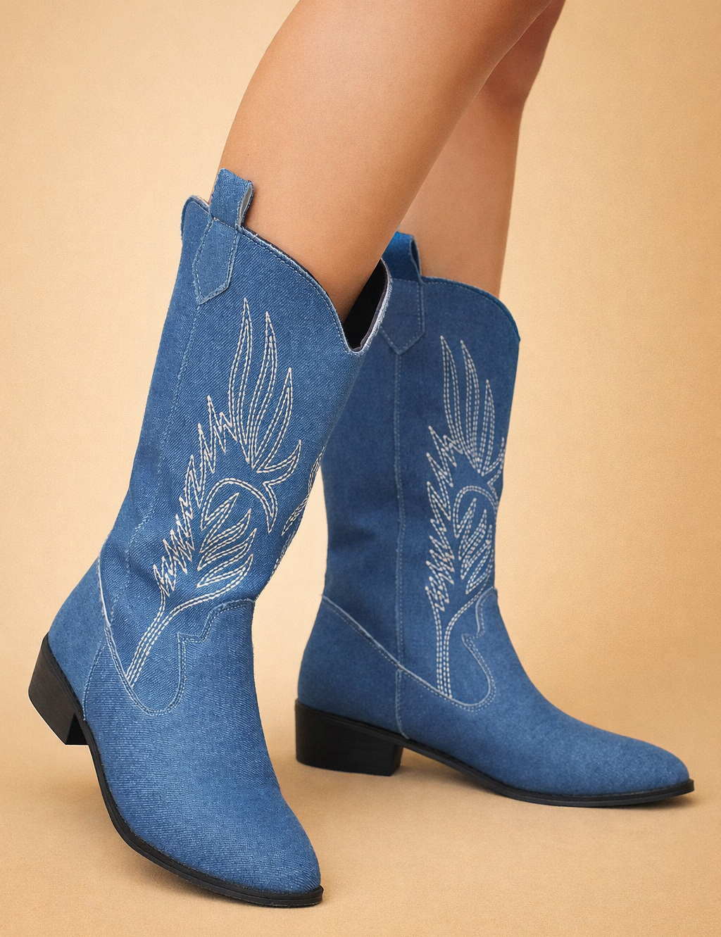 AMELIA | Stylish PU Leather Soft Lining Cowboy Boots 6