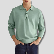 Adam | Men's loose-fitting long-sleeved polo shirt 6