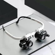 Adjustable LED magnifying glasses with 8x, 15x and 23x magnification for hobbies and precision work 0