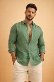 Adrian | Men's smart casual long sleeve polo shirt 0