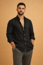 Adrian | Men's smart casual long sleeve polo shirt 2