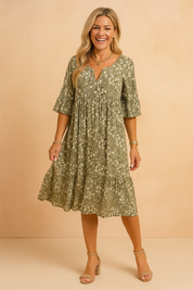 Agnieszka | Airy Dress with a Flared Bottom 0