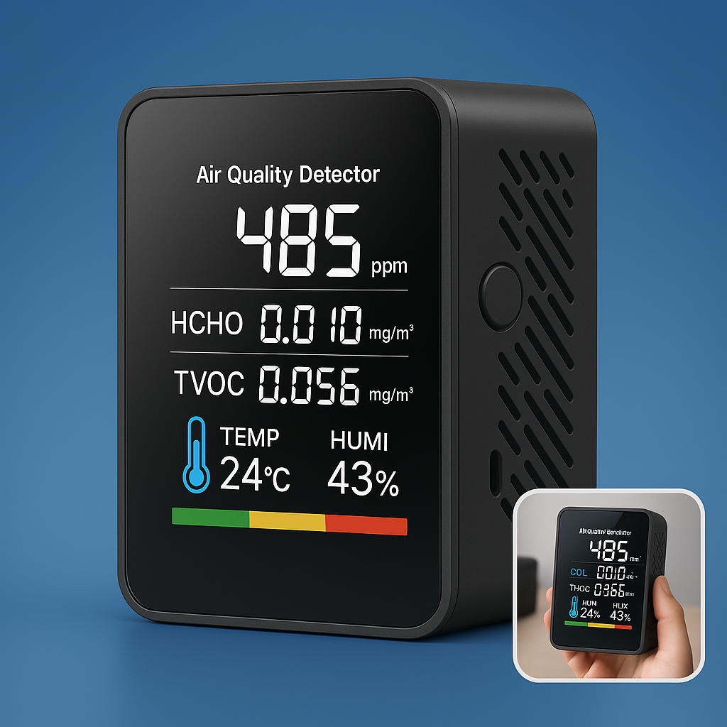 AirSense Pro CO2 Carbon Dioxide Monitor Air Quality Detector | Real-time alerts - Air quality monitor - for clean air 1