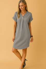 Alicante | Summer V-Neck Blouse with Buttons 2