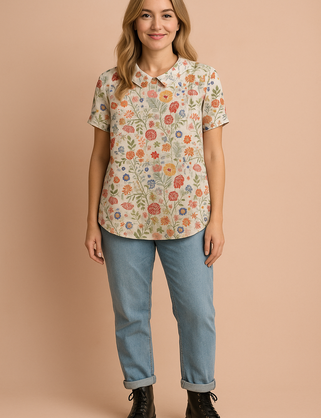 Alina | Summer blouse with a delicate pattern 1