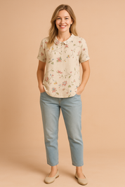 Alina | Summer blouse with a delicate pattern 2