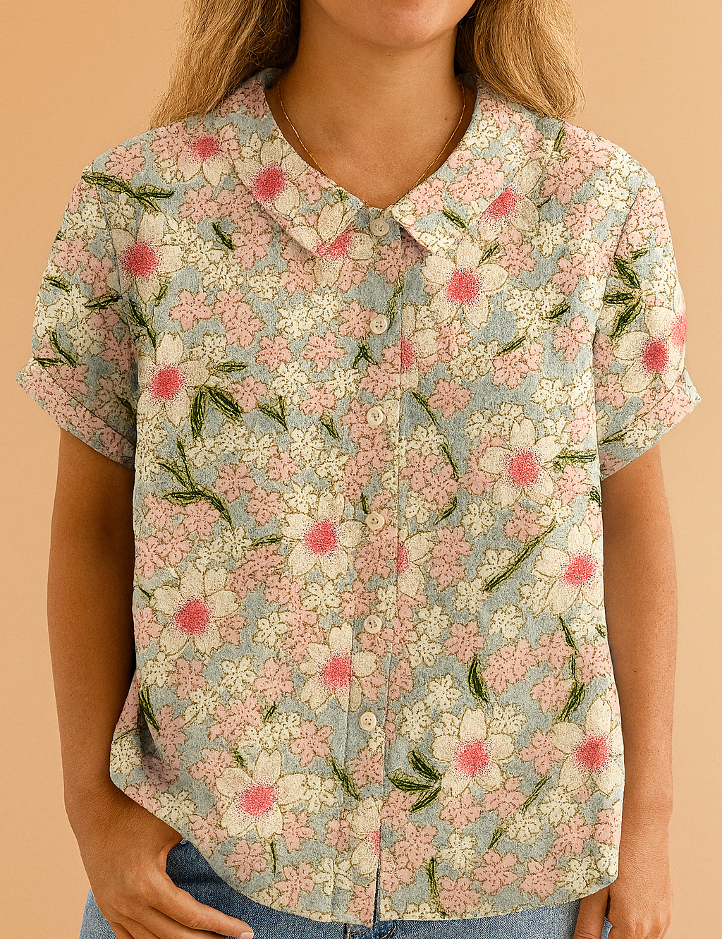 Alina | Summer blouse with a delicate pattern 4