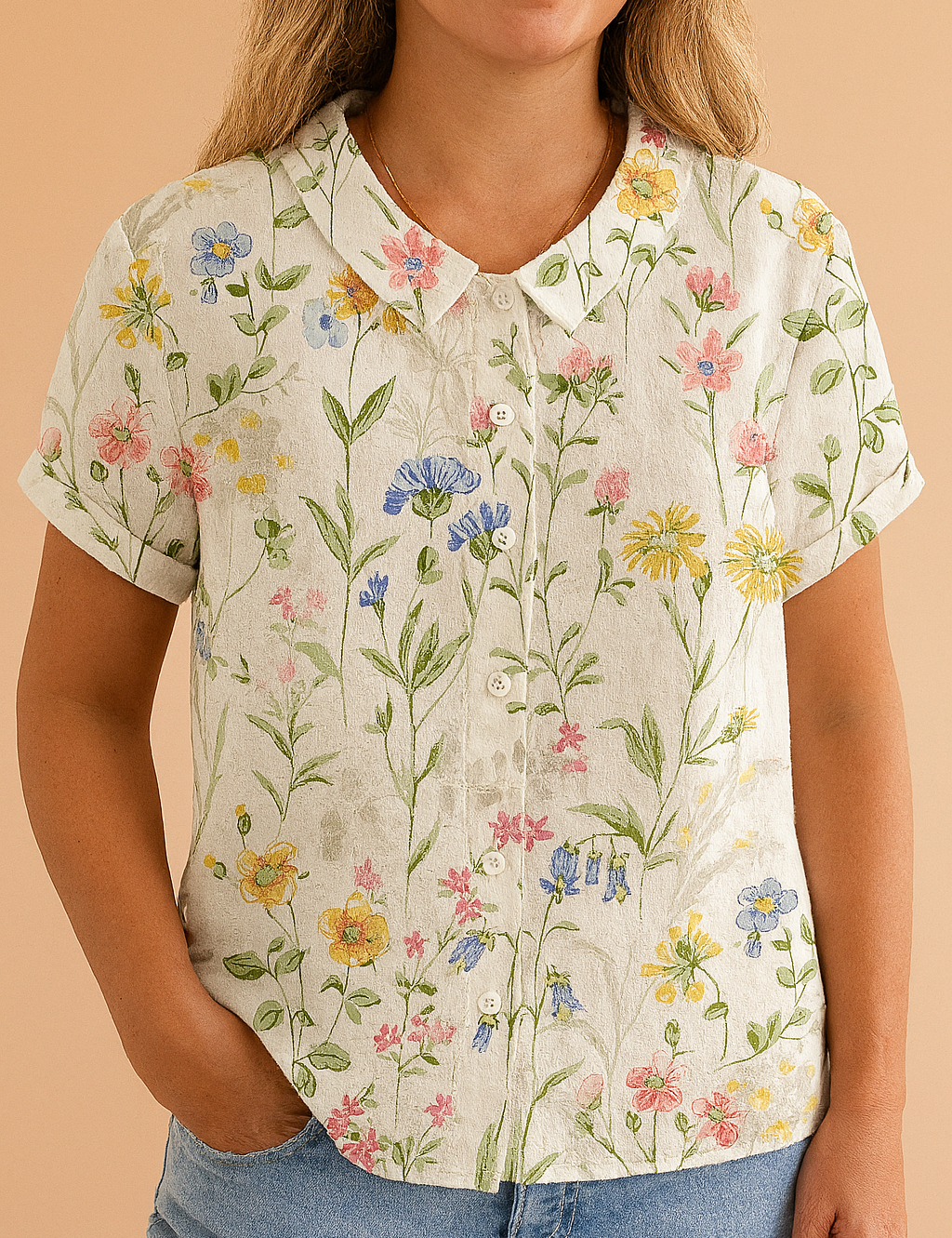 Alina | Summer blouse with a delicate pattern 5