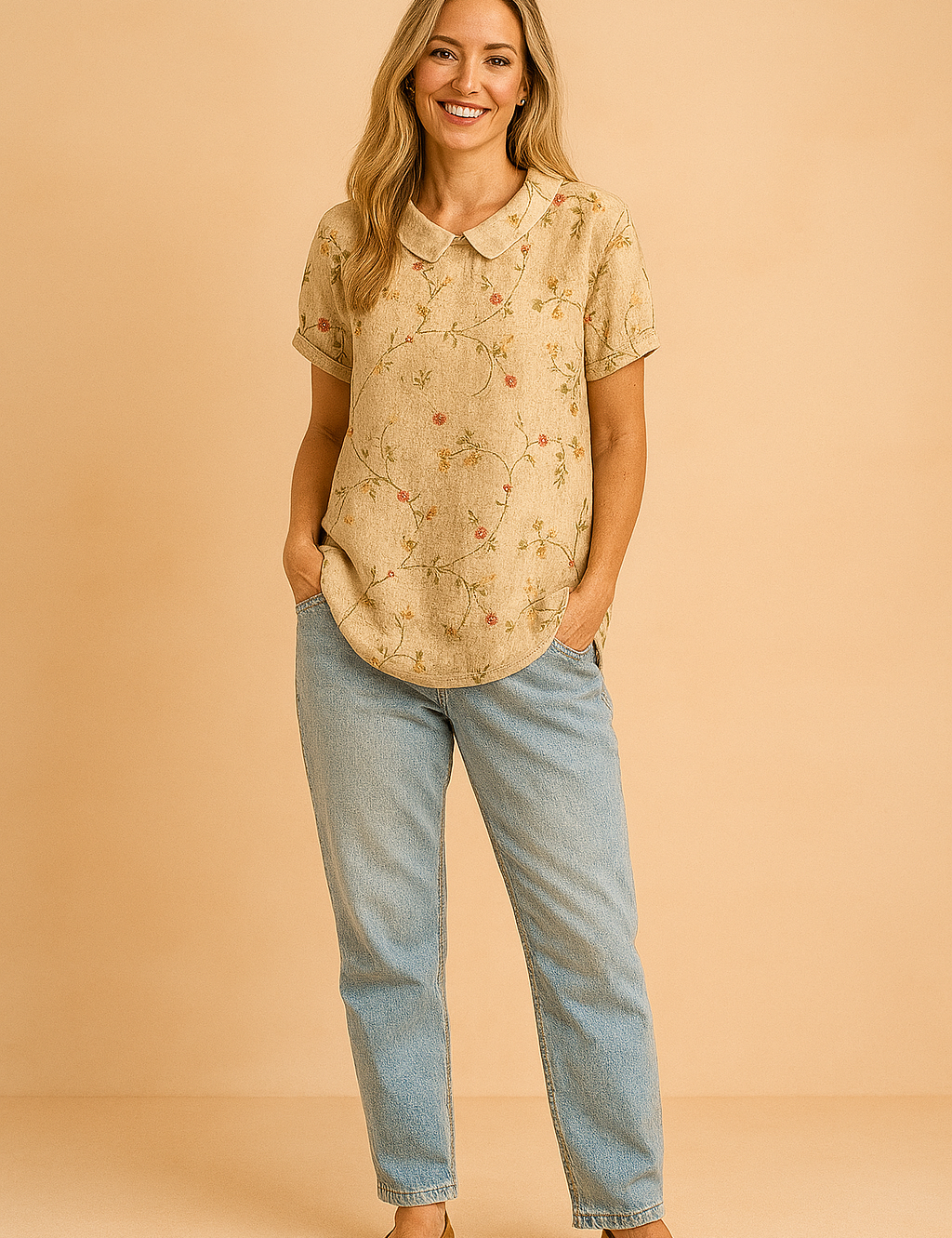 Alina | Summer blouse with a delicate pattern 6