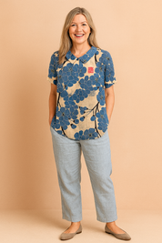 Alina | Summer blouse with a delicate pattern 8