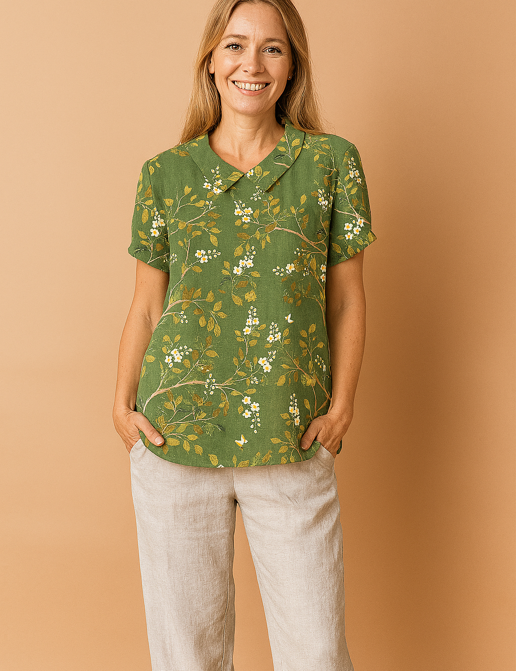 Alina | Summer blouse with a delicate pattern 9