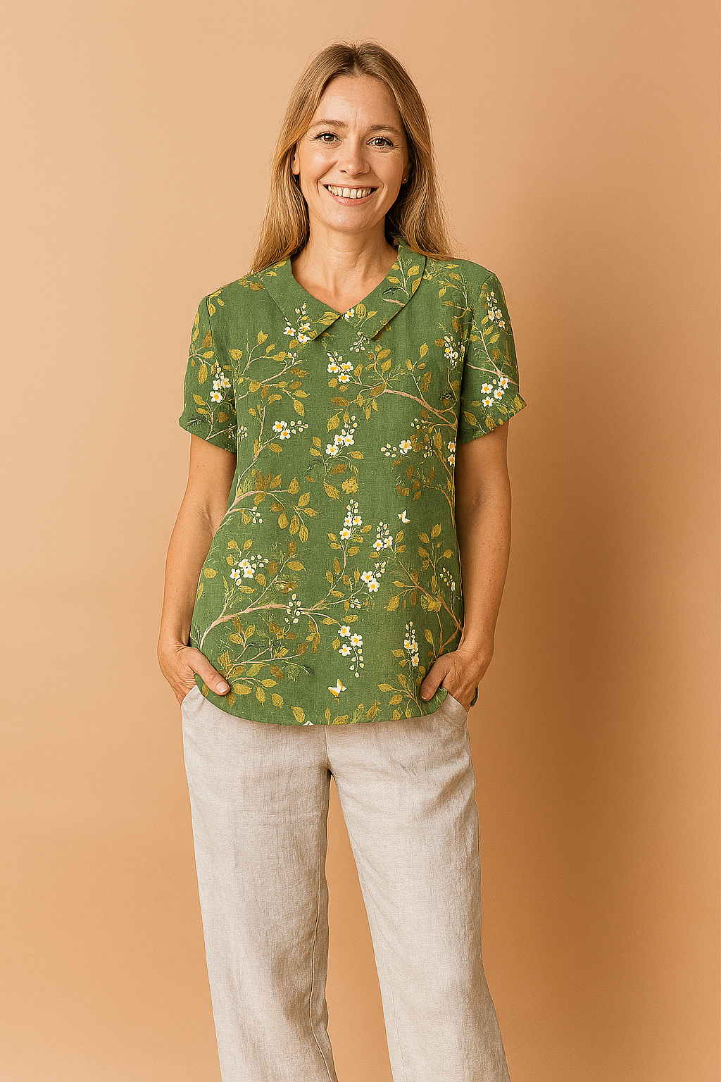 Alina | Summer blouse with a delicate pattern 9