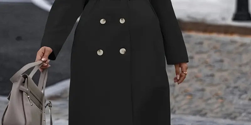 Alistaira | Women's Black Trench Coat | Long 0