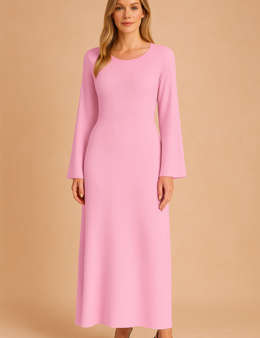Allyson | Women's Long Puff Sleeve Sweater Dress 5