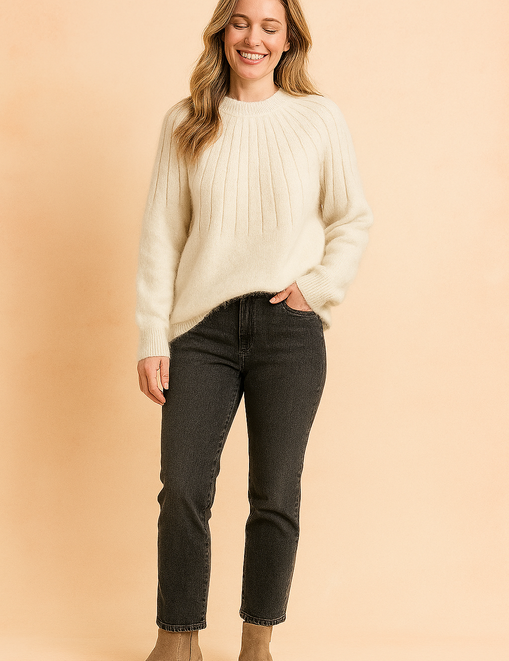Aneta | Ribbed sweater 0