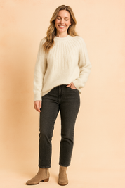 Aneta | Ribbed sweater 0