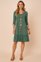 Anika | Comfortable Dress with a V-Neck and Floral Print 3