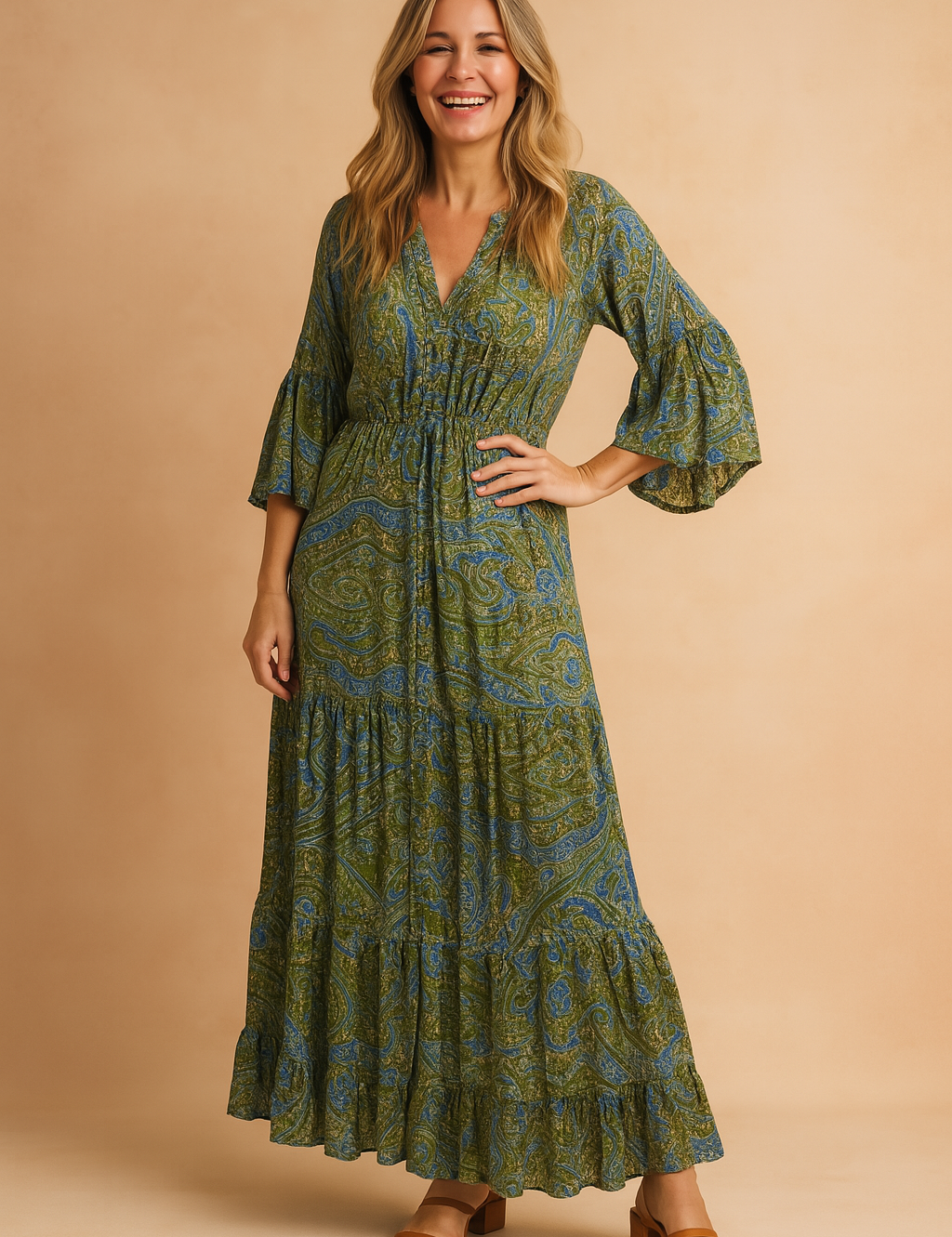 Anna | Flowy Boho Dress with Long Sleeves 4