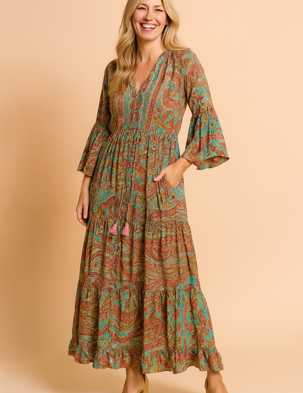 Anna | Flowy Boho Dress with Long Sleeves 5