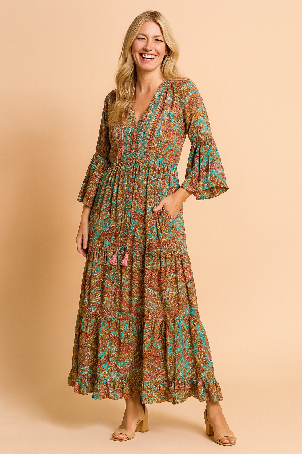 Anna | Flowy Boho Dress with Long Sleeves 5