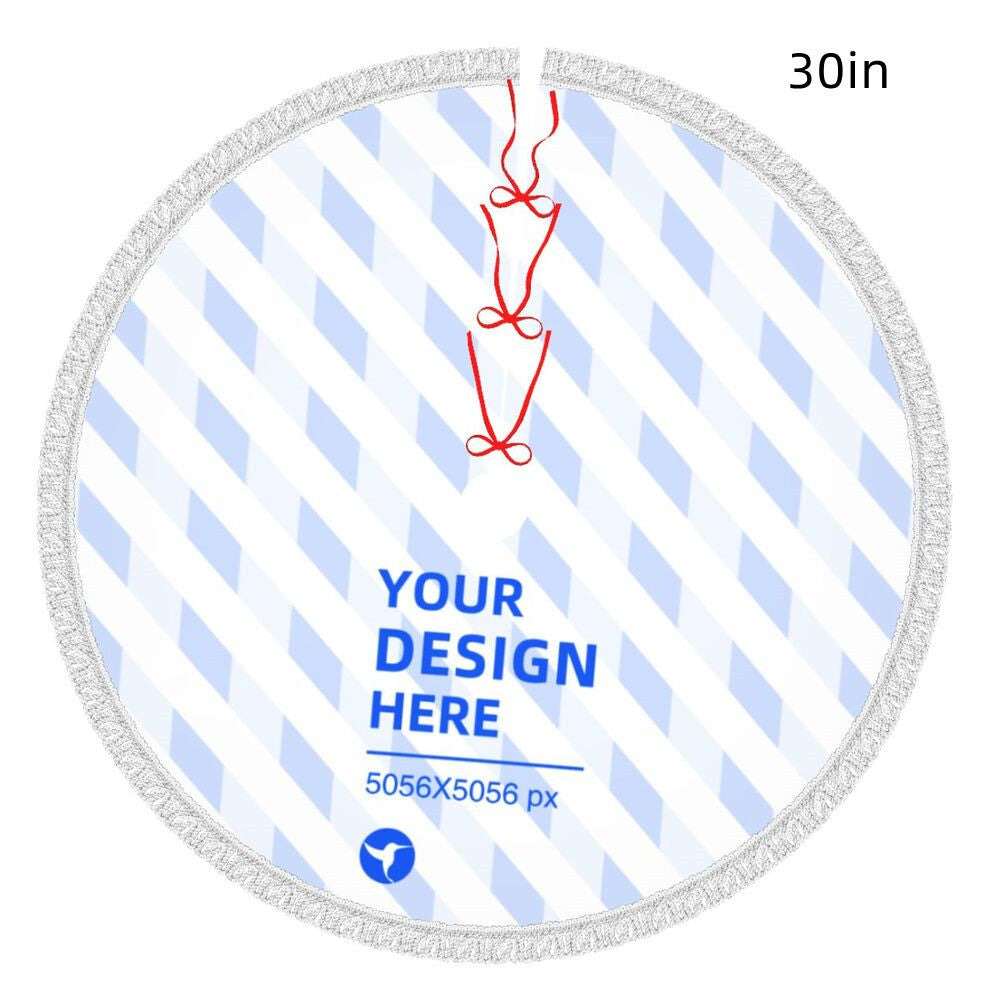 Apron with fringe and Christmas tree motif 0