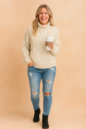 Aria | Classic turtleneck design with texture 0
