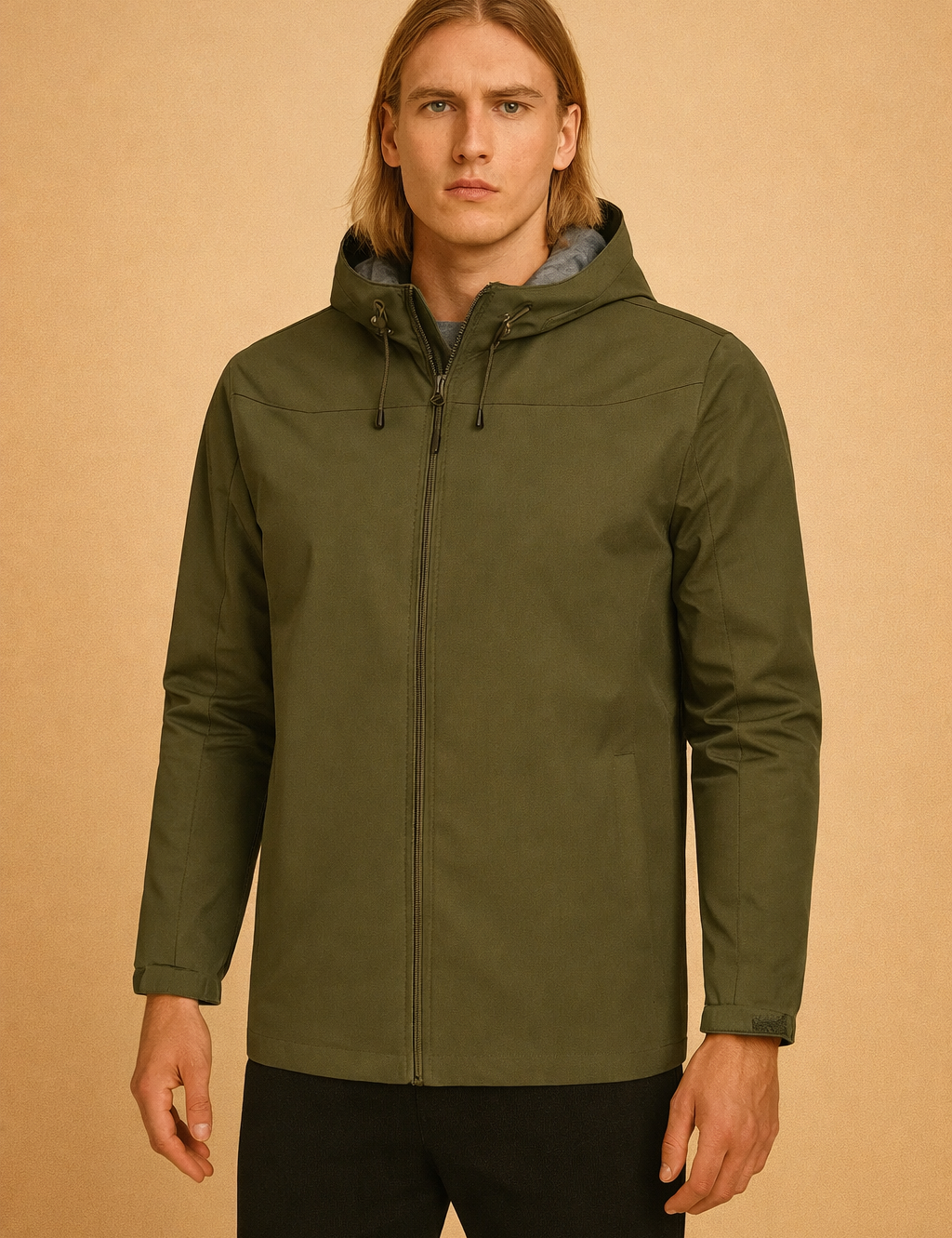 Artur | Men's modern polo shirt with a zipper and hood 2