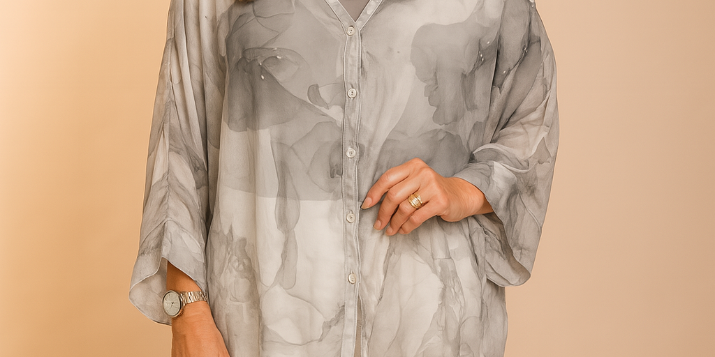 Aurora | Airy blouse with an artistic pattern 1