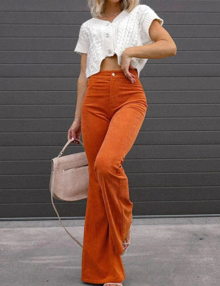BRIANA | Trendy Flared Corduroy Pants 3