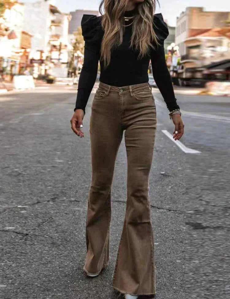 BRIANA | Trendy Flared Corduroy Pants 9