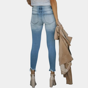 Bailey | Women's Ripped Jeans with buttons 2