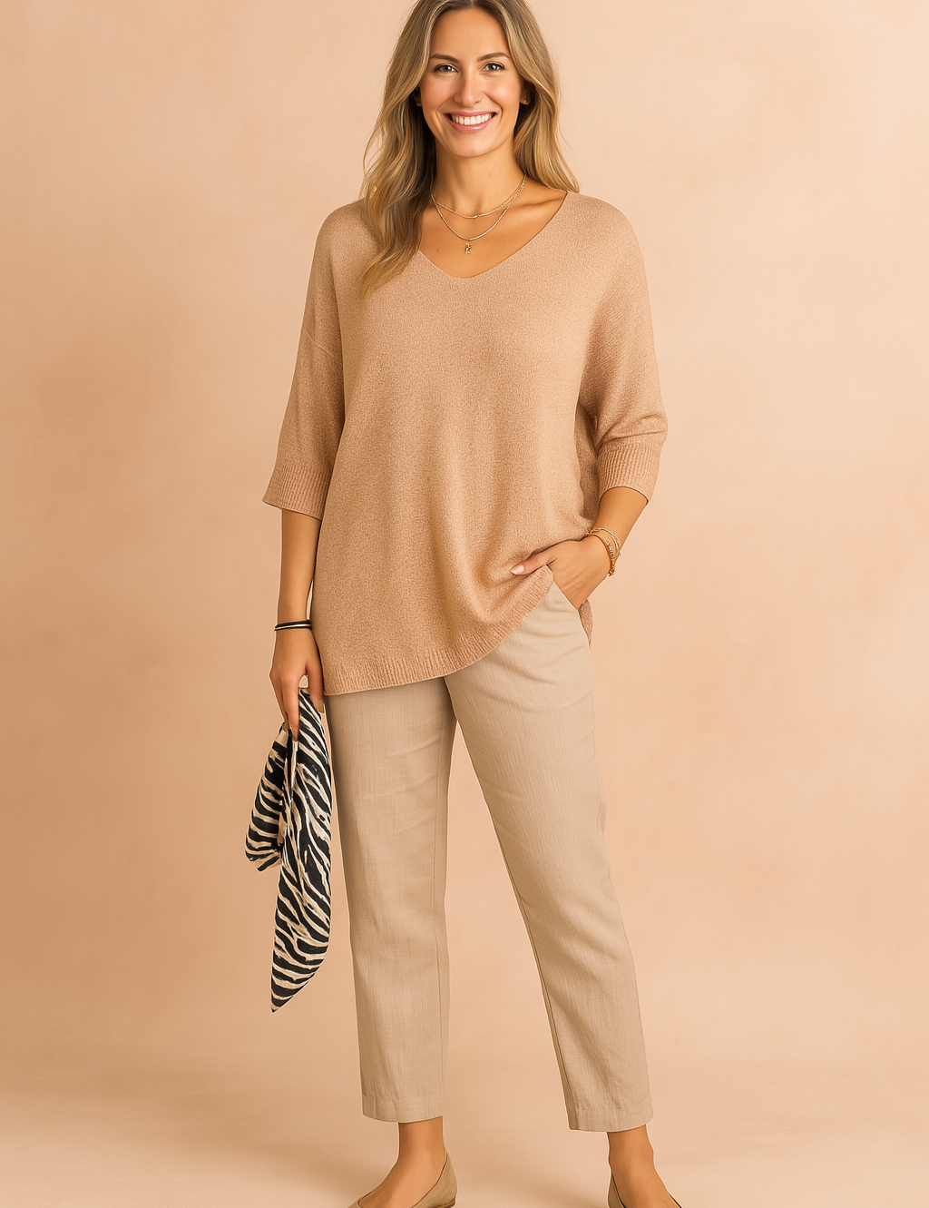 Barbara | Casual Elegance with a V-Neck 0