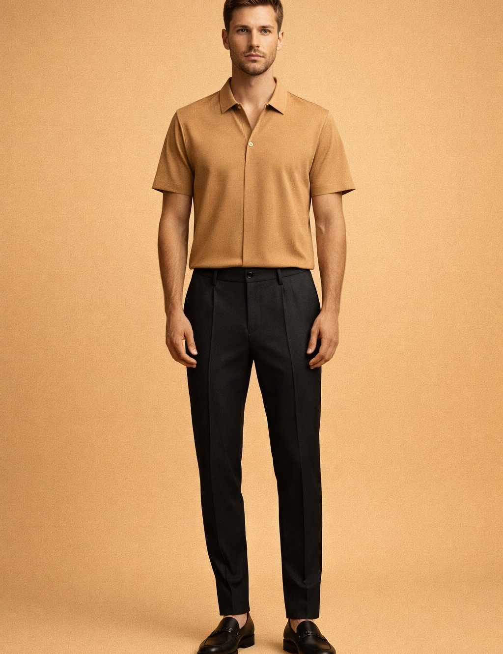 Bartosz | Men's two-piece polo and trousers set in a modern casual style 1