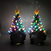 Battery Operated Light Emitting Resin Dwarf Lantern Ceramic Table Decorations 4