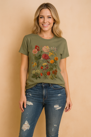 Berry | T-shirt with a Plant Motif 0