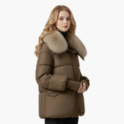 Black Puffer Jacket Women with Faux Fur Collar - Stylish Women's Winter Coats for Cold Weather 4