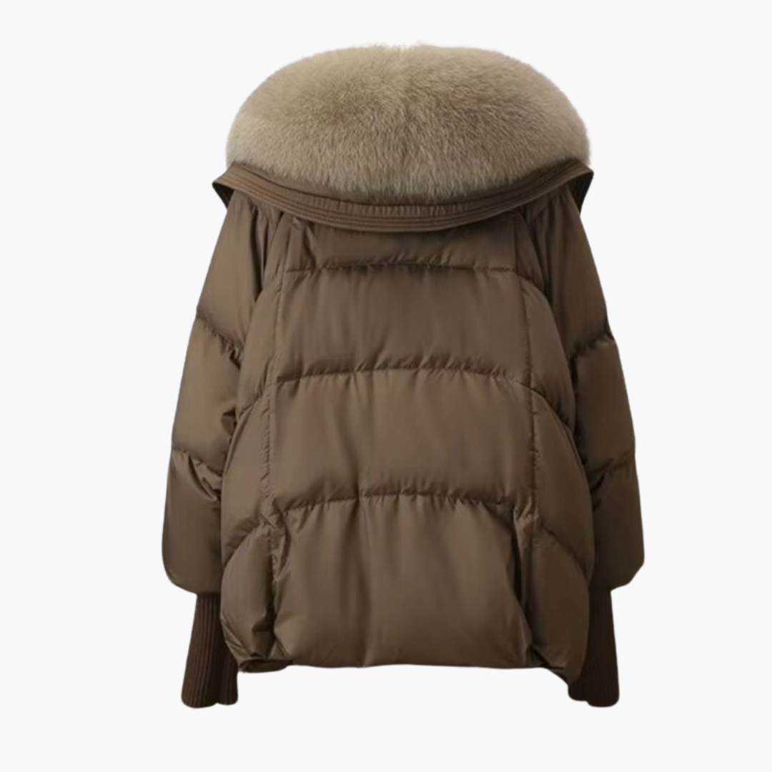 Black Puffer Jacket Women with Faux Fur Collar - Stylish Women's Winter Coats for Cold Weather 5