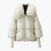 Black Puffer Jacket Women with Faux Fur Collar - Stylish Women's Winter Coats for Cold Weather 6