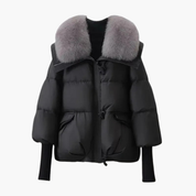 Black Puffer Jacket Women with Faux Fur Collar - Stylish Women's Winter Coats for Cold Weather 8