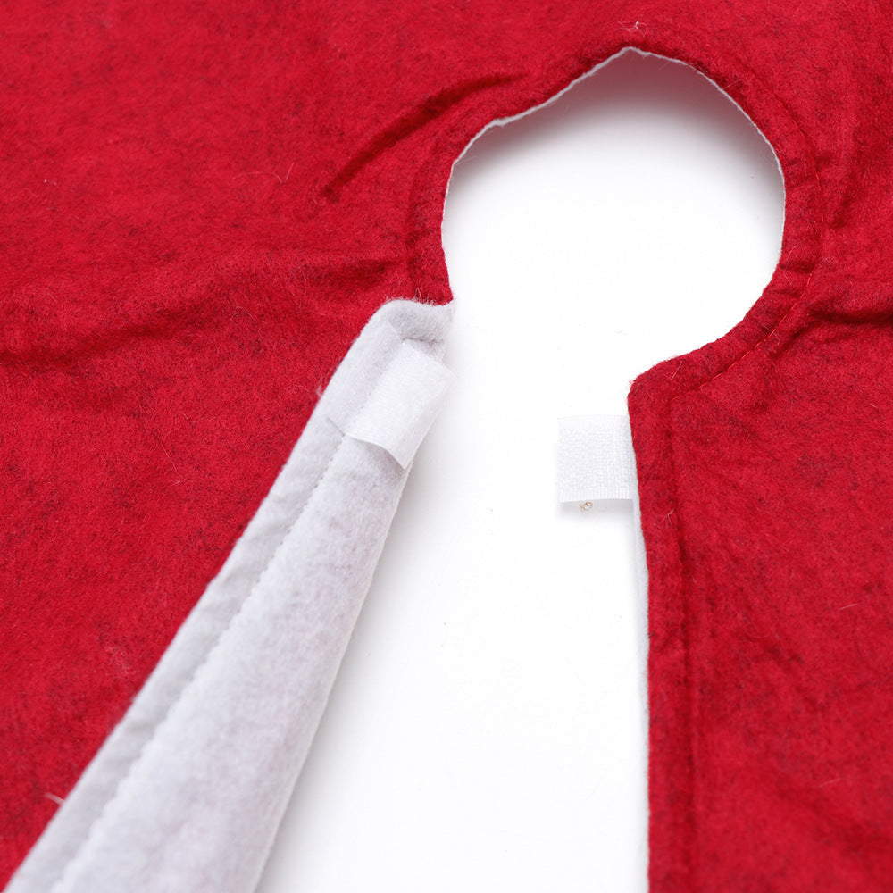 Black and red checkered Christmas tree skirt with border 2