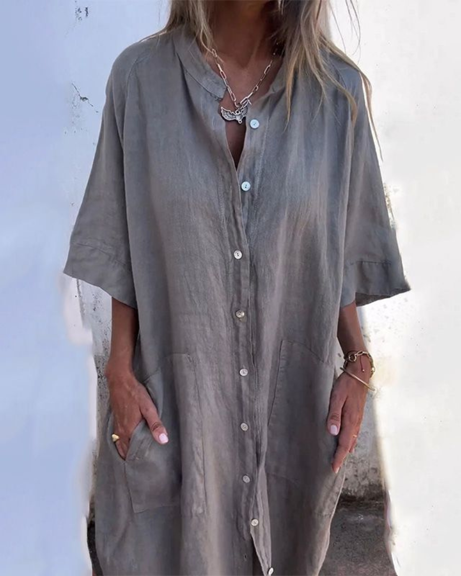 Boho Shirt Dress for Women - Effortless Summer Style 0