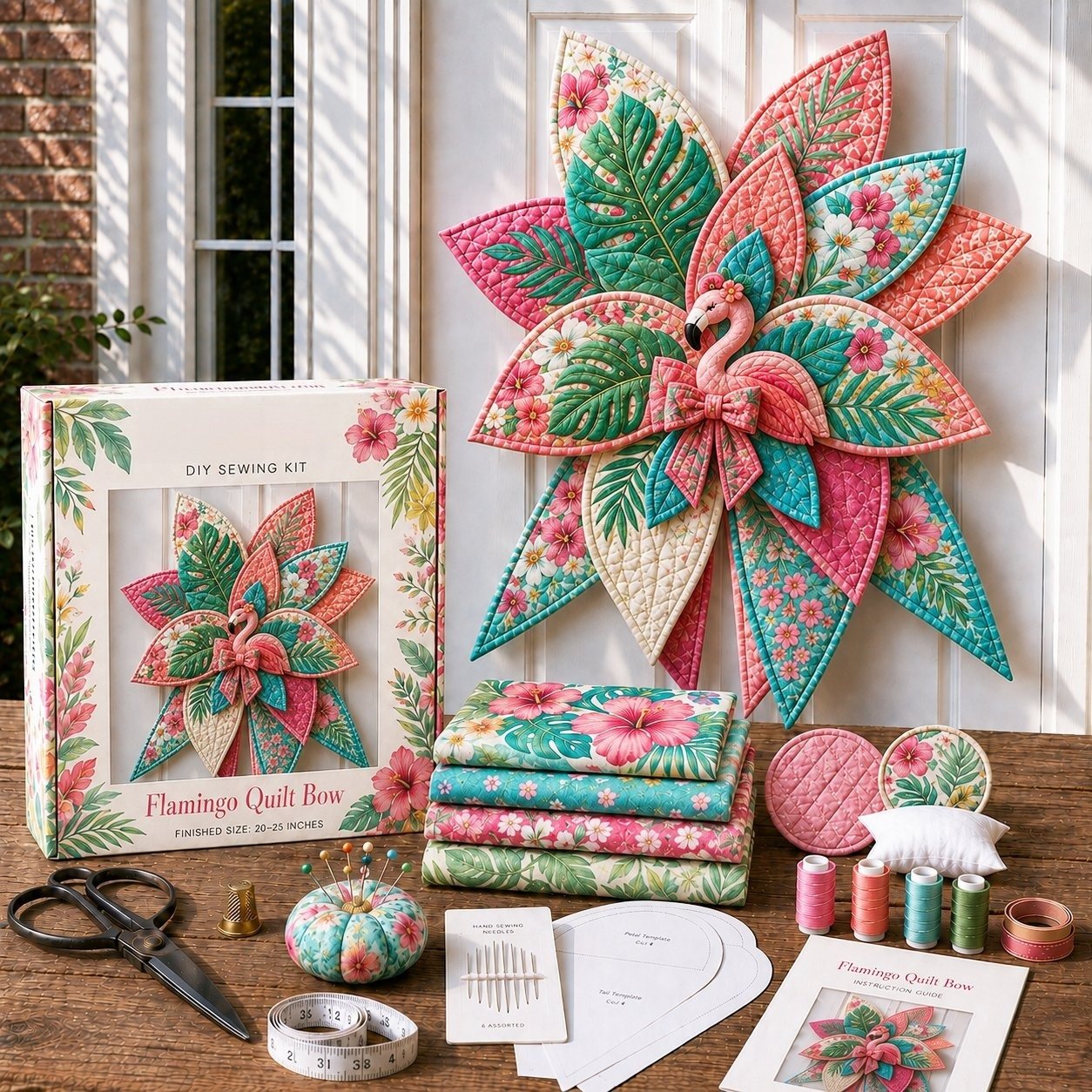 Bow Sewing Kit Türkranz-Nähset | Herbstmotiv | Komplett & Für Anfänger Geeignet | FoxStitch 11